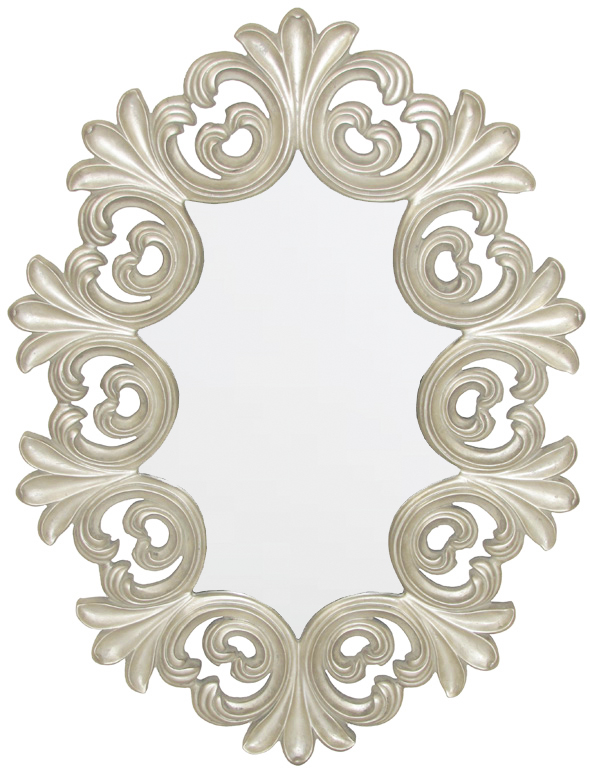 CF082S Wall décor art mirror silver classic ornate rectangular vertical